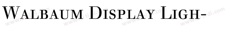 Walbaum Display Ligh字体转换 Walbaum Display Ligh字体转换